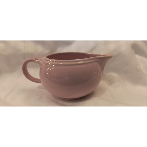 Vintage Pink Lu Ray Creamer Pitcher With Handle - Picture 1 of 4